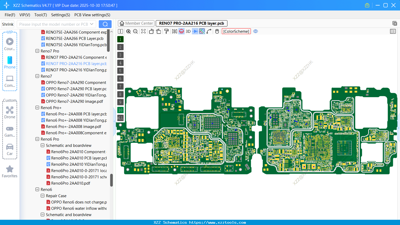 OPPO RENO7 PRO-2AA216 PCB Layer